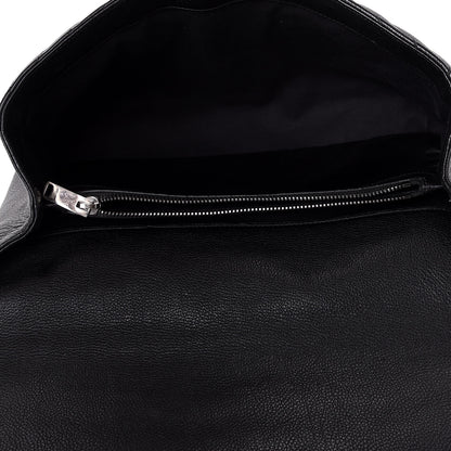 Saint Laurent Sheepskin Matelasse Chevron Monogram Large College Satchel Black 5 of 9