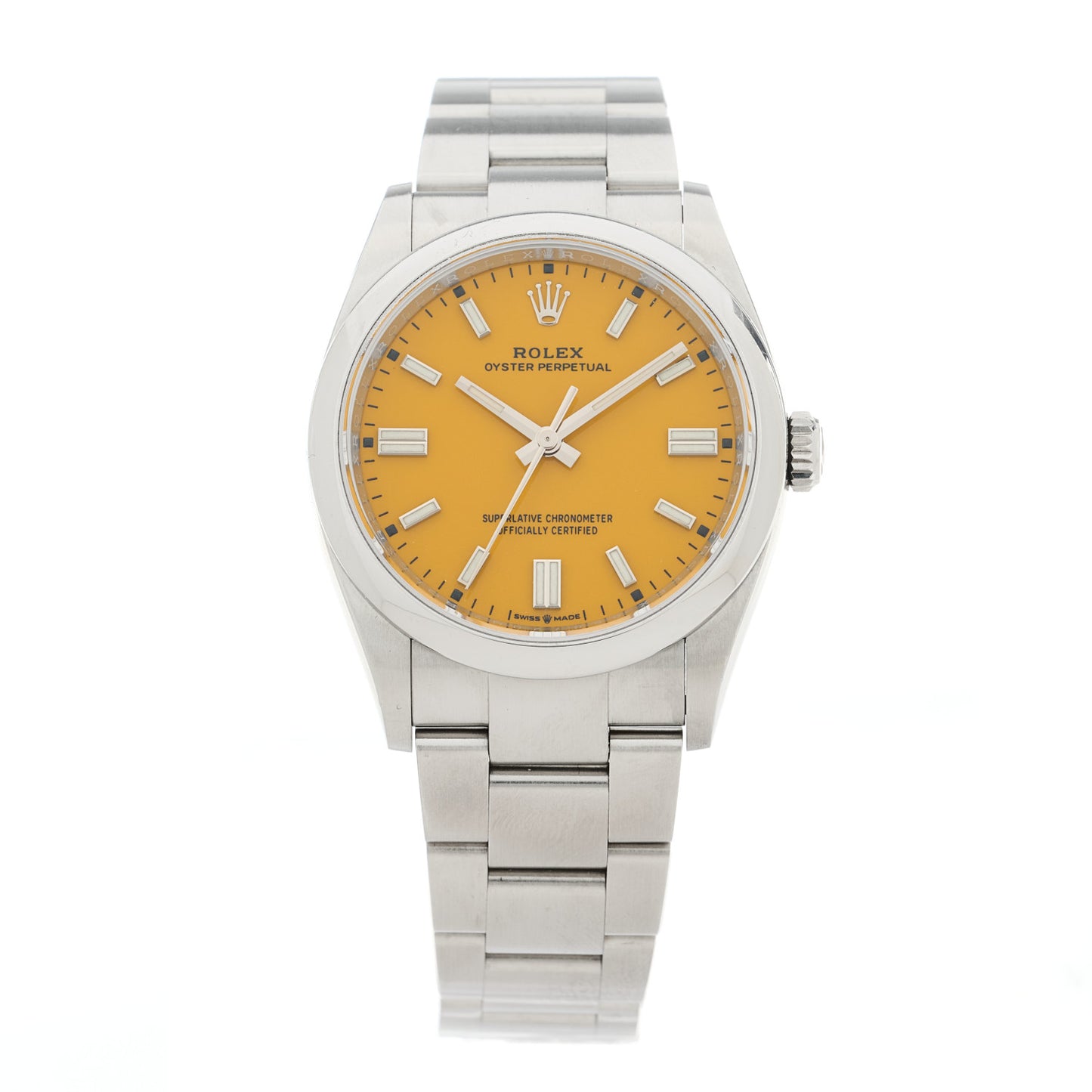 Stainless Steel 36mm Oyster Perpetual Watch Yellow 126000