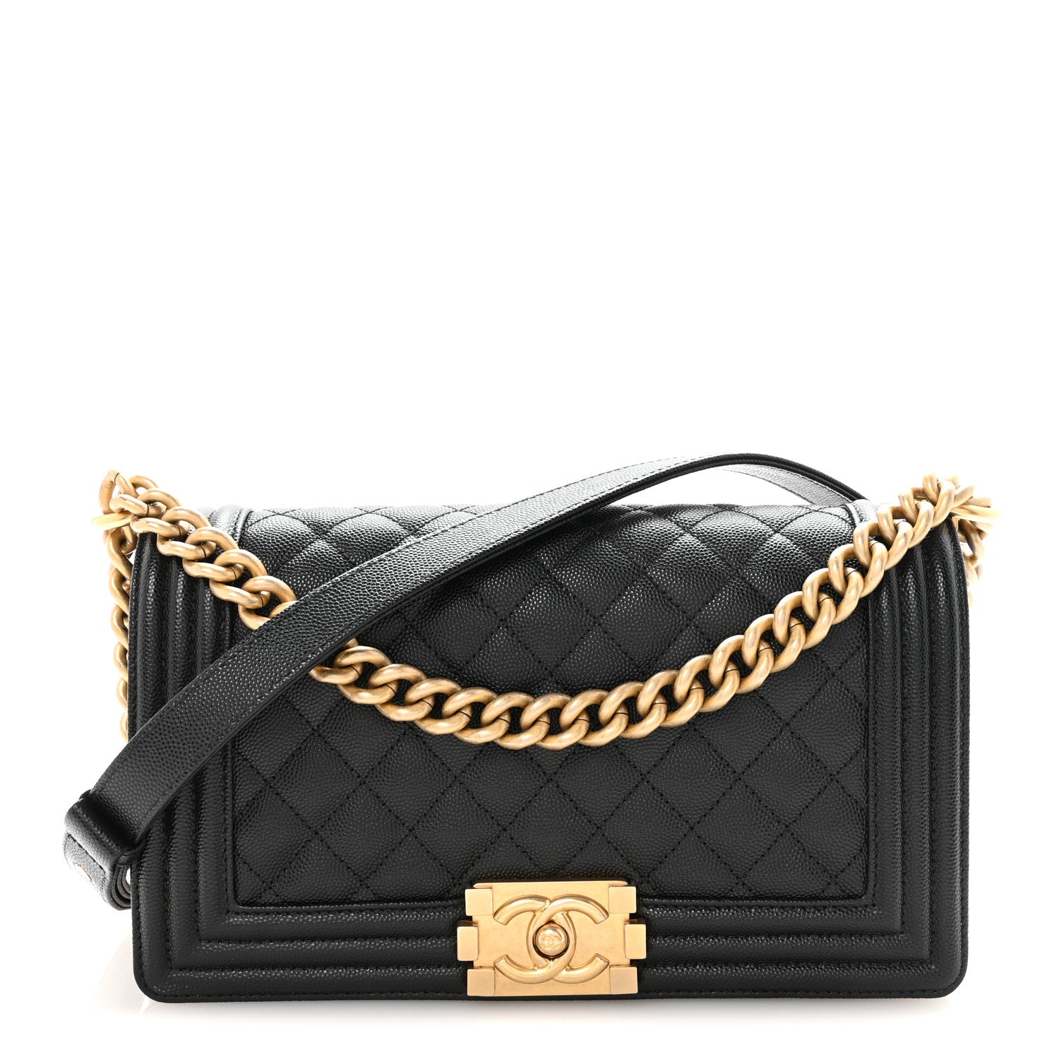 Chanel Caviar Quilted Medium Boy Flap Black 1 of 10