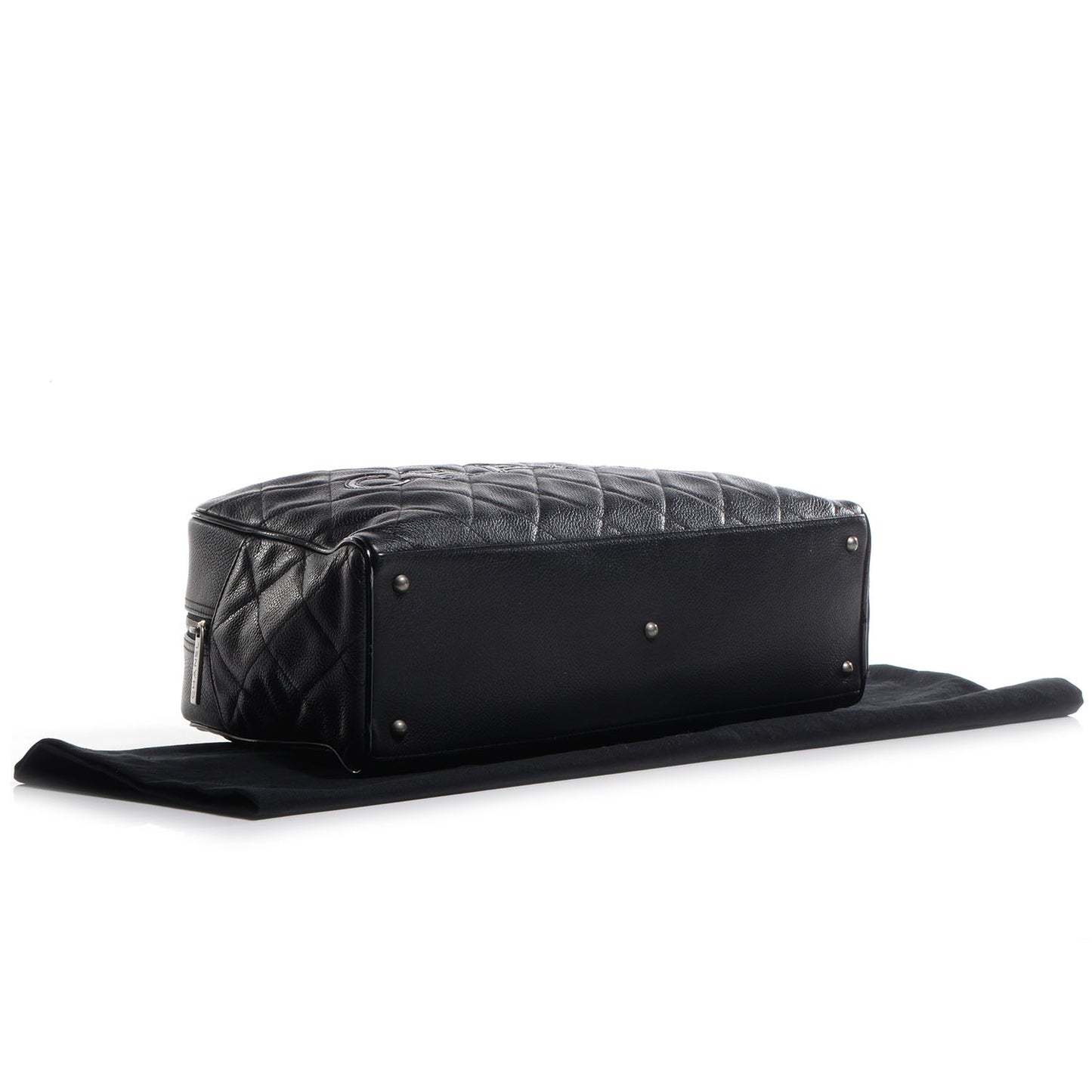 Caviar Patent Large Bowler Black