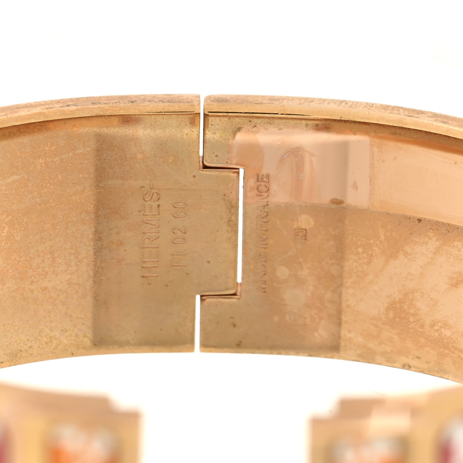 Hermes Enamel Cheval Pixel Wide Clic Clac H Bracelet PM Terre