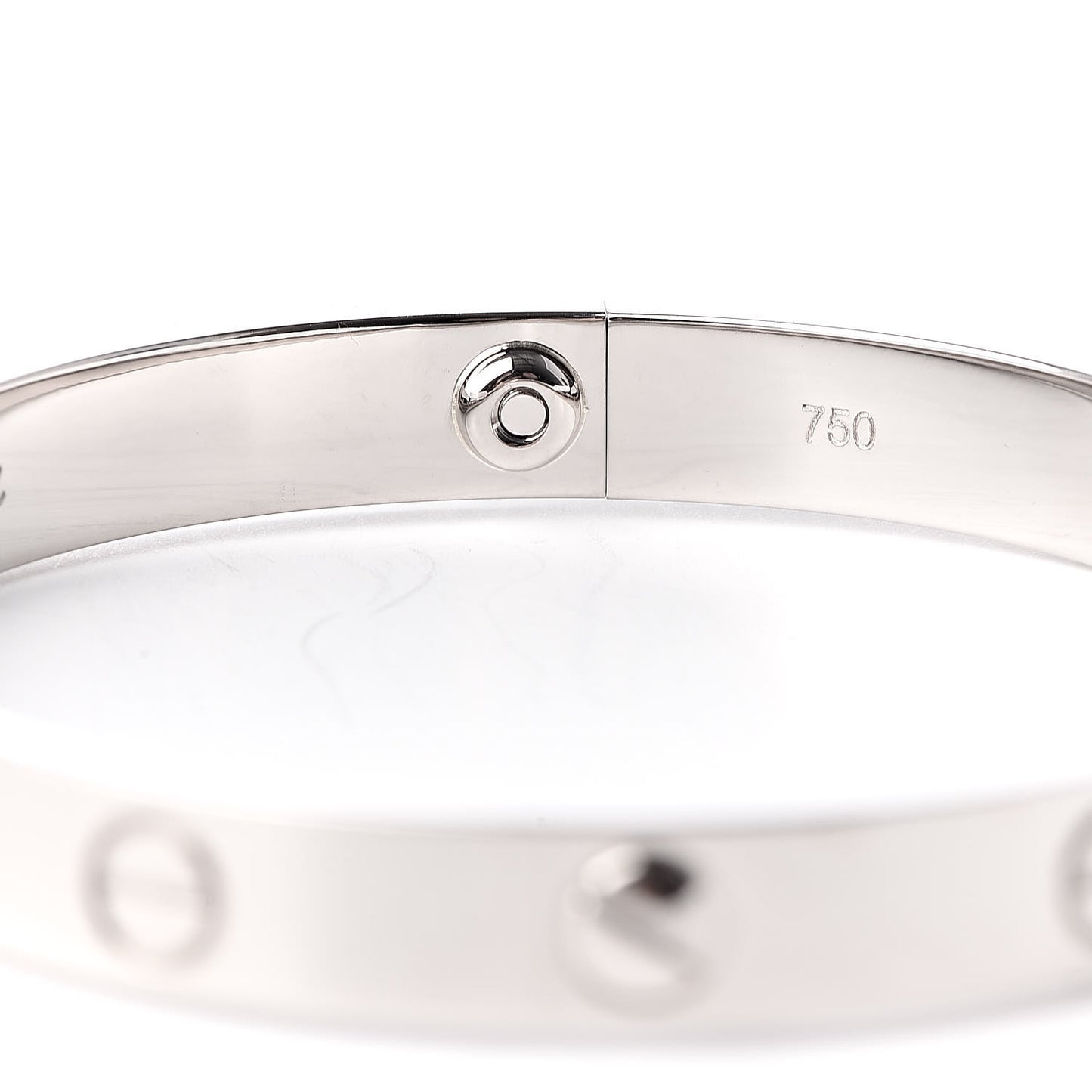18K White Gold LOVE Bracelet 16