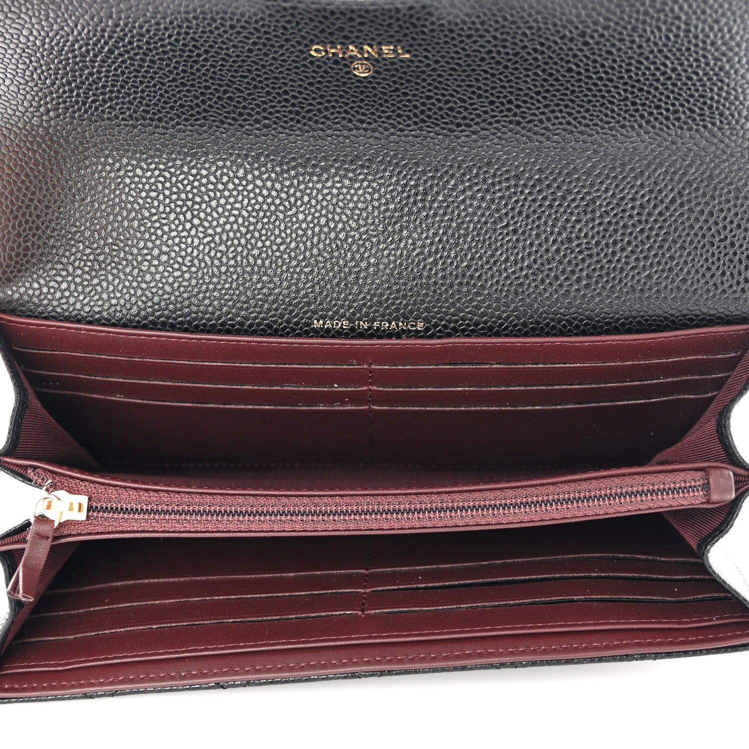 Chanel Caviar Quilted Large Gusset Flap Wallet Black 5 of 12