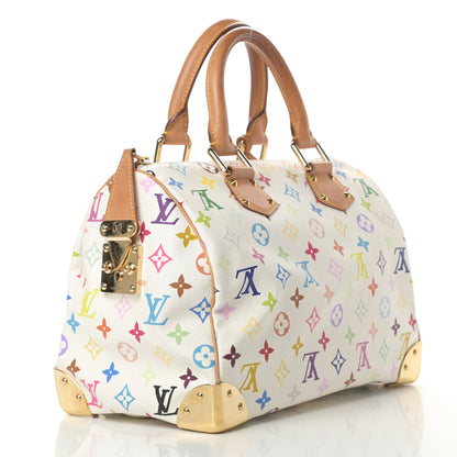 Louis Vuitton Monogram Multicolor Speedy 30 White 3 of 15