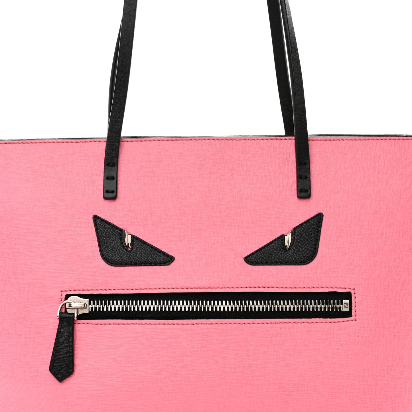 Vitello Elite Cuoio Monster Buggies Medium Roll Tote Lollypop Black