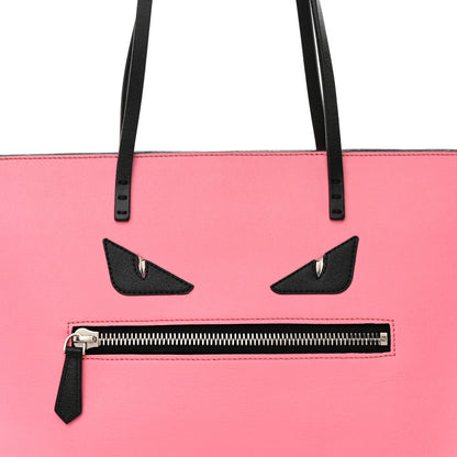 Fendi Vitello Elite Cuoio Monster Buggies Medium Roll Tote Lollypop Black 8 of 12