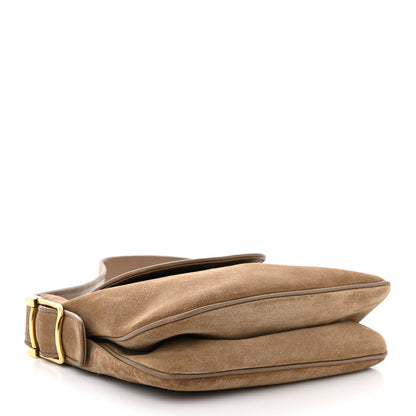 Gucci Suede Cudu Medium 1973 Shoulder Bag Marron Glace 3 of 9