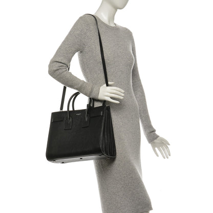 Saint Laurent Grained Calfskin Small Sac De Jour Black 2 of 7