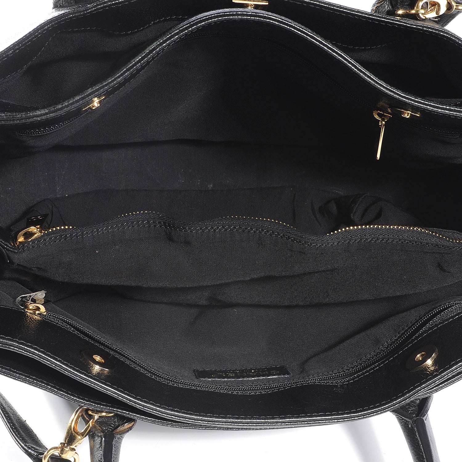 Chanel Calfskin Cerf Executive Shopper Tote Black 6 of 8