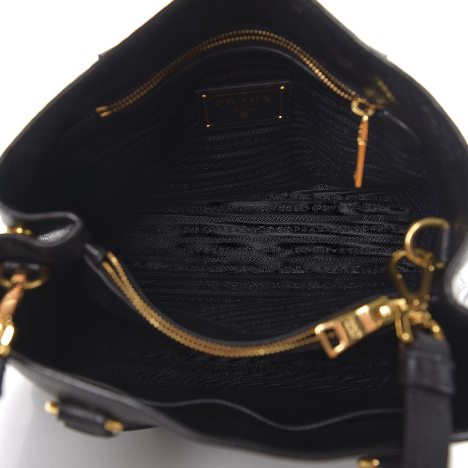 Prada Vitello Daino Tote Black 4 of 8