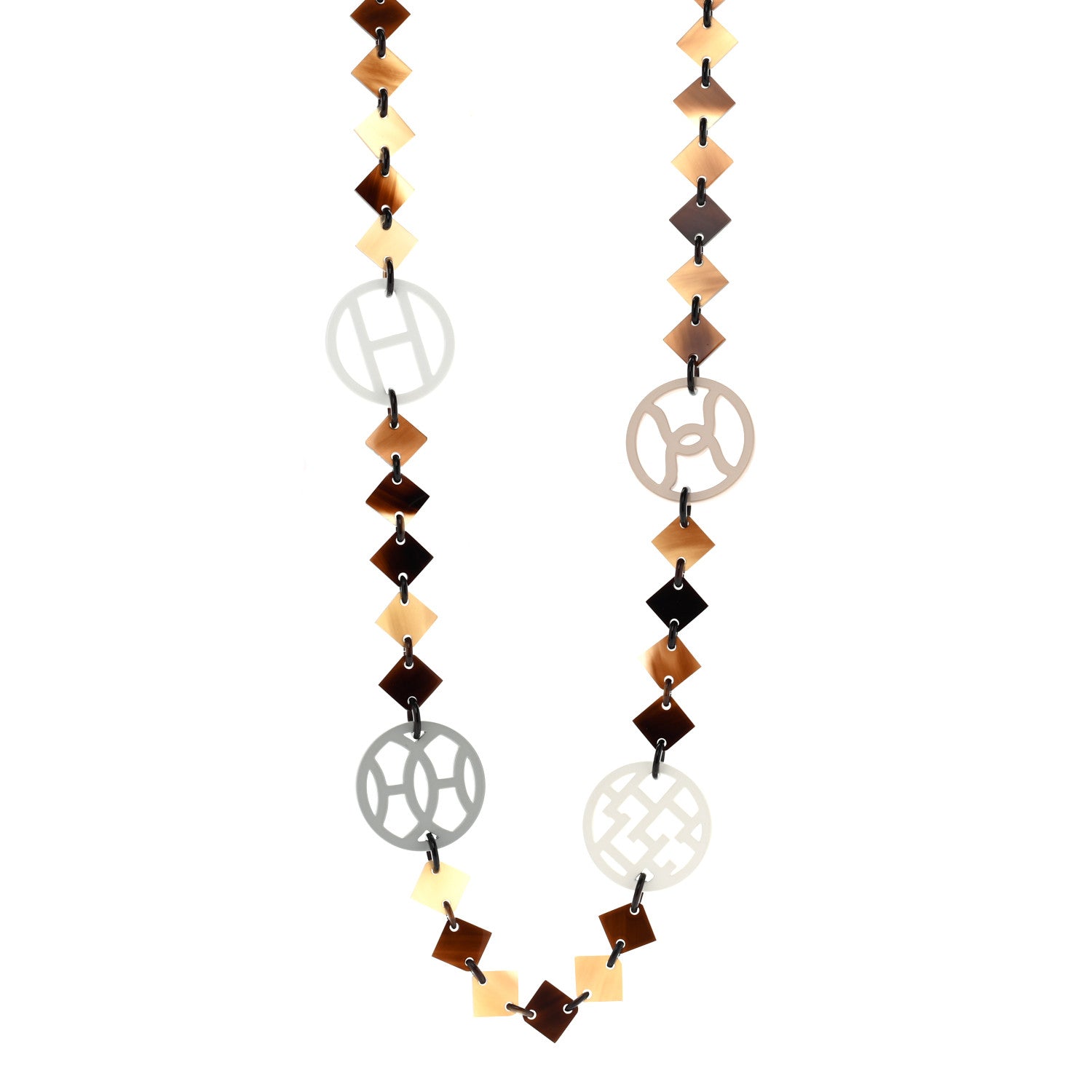 Hermes Buffalo Horn Lacquer Lena Necklace 1 of 6