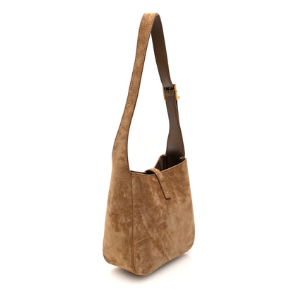 Saint Laurent Suede Baby Le 5 A 7 Hobo Golden Leaf 4 of 10