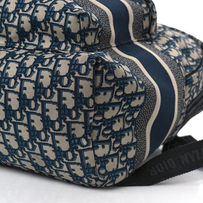Christian Dior Oblique Diortravel Backpack Blue 8 of 12