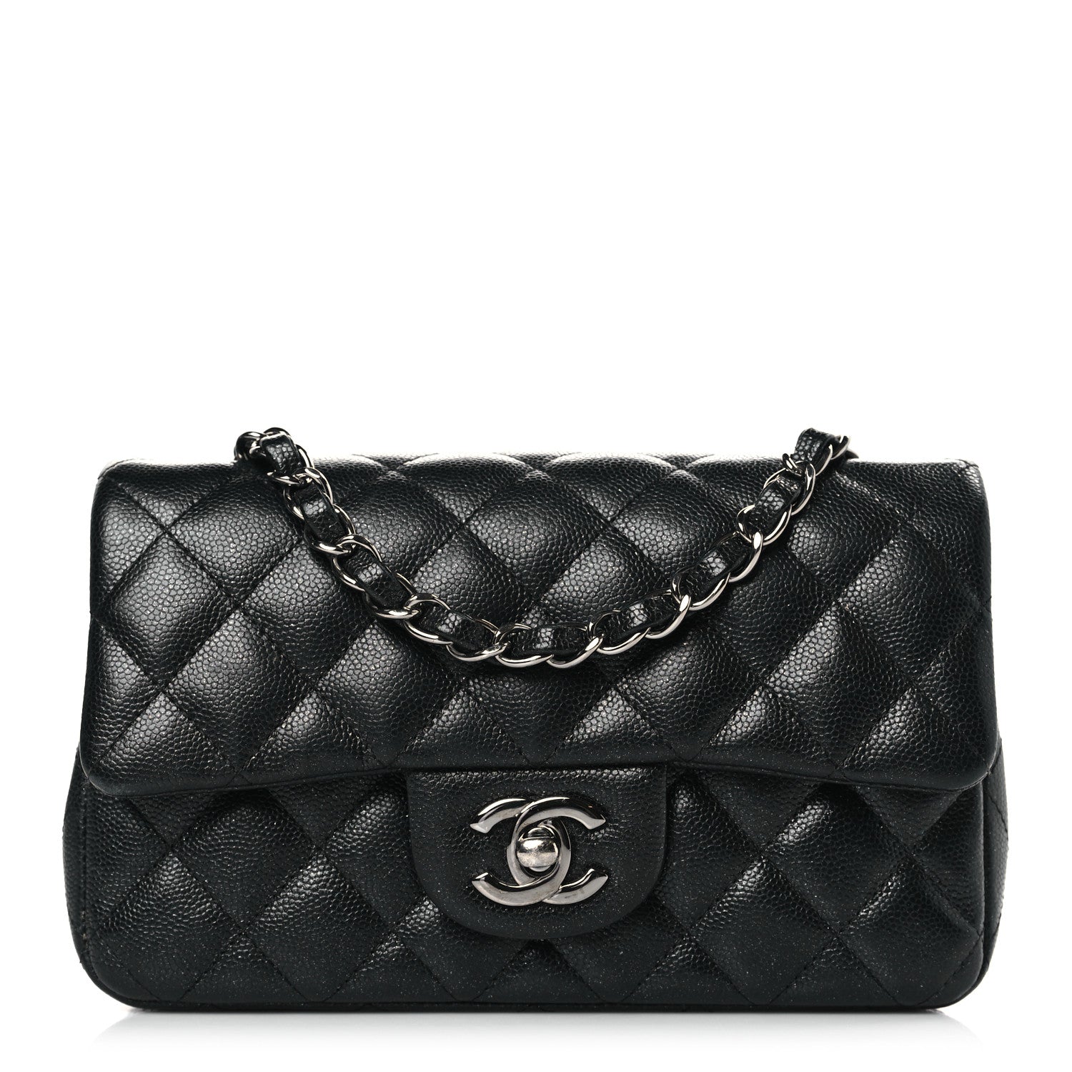 Chanel Iridescent Caviar Quilted Mini Rectangular Flap Black 1 of 10
