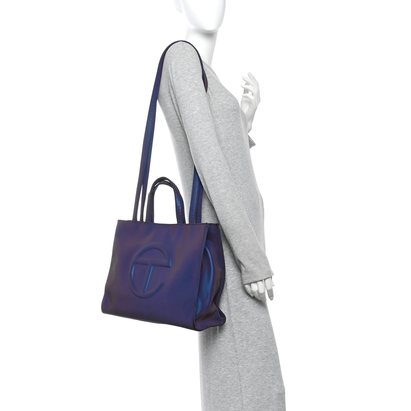 Vegan Leather Medium Shopping Bag Flash