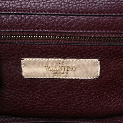 Valentino Garavani Grained Calfskin Small Rockstud Rolling Tote Rubin 6 of 9