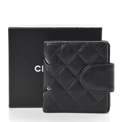 Chanel Calfskin Quilted Cambon Bi-Fold Wallet Black 11 of 11