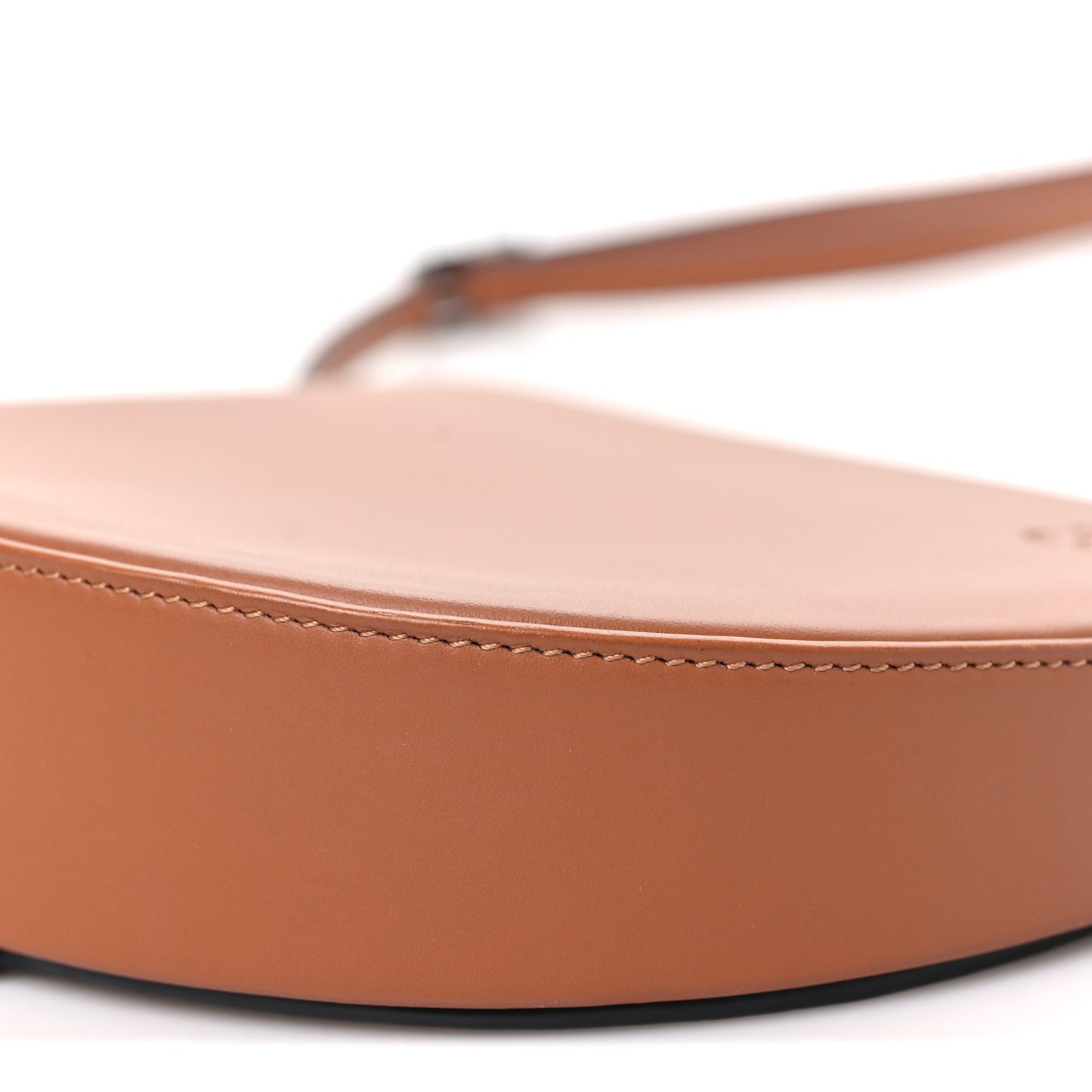 Soft Calfskin Heel Saddle Bag Tan