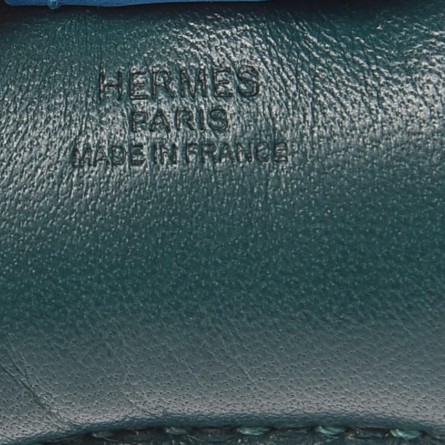 Hermes Milo Lambskin Grigri Rodeo Horse Bag Charm PM Malachite Bleu Zanzibar Lime 3 of 4