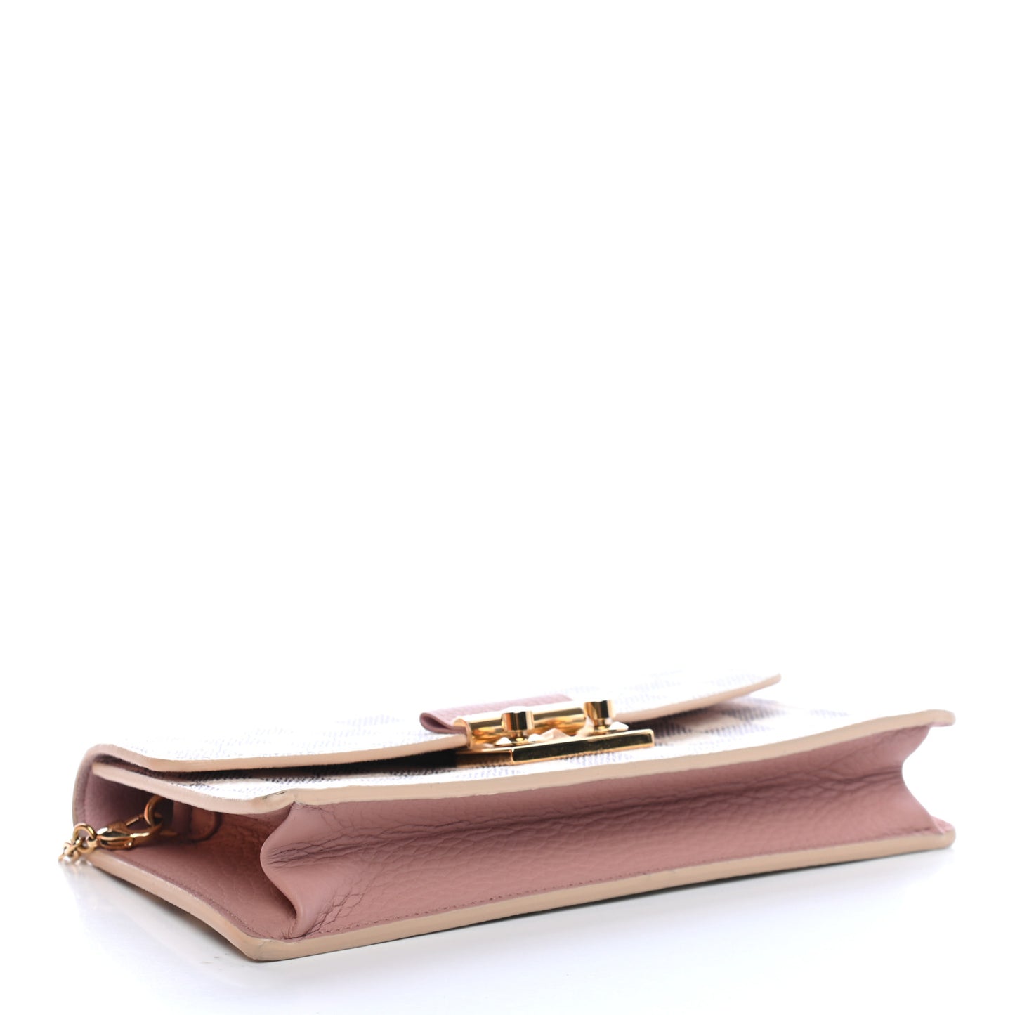 Damier Azur Croisette Chain Wallet Rose Ballerine
