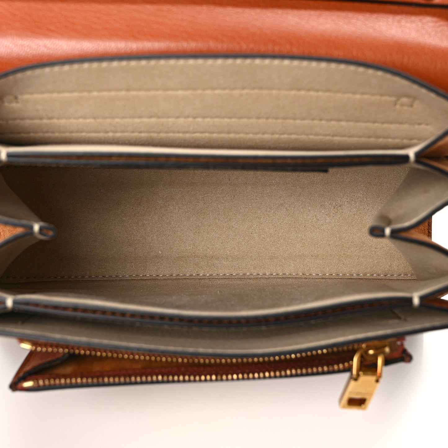 Goatskin Suede Small GV3 Shoulder Bag Chestnut