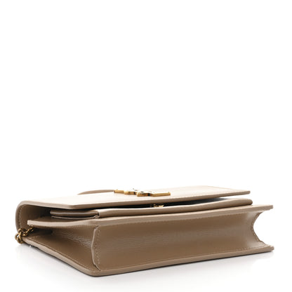 Saint Laurent Calfskin Monogram Sunset Chain Wallet Dark Toffee 5 of 11