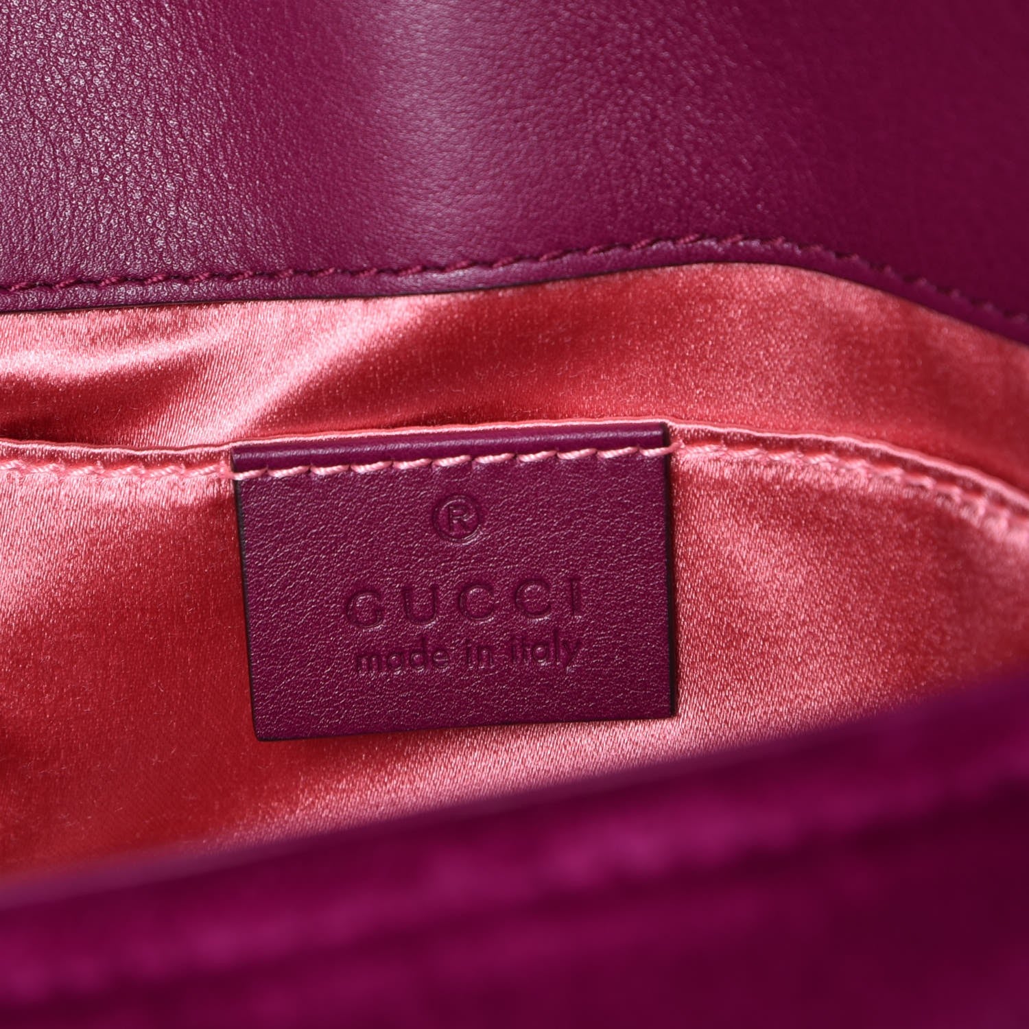 Gucci Velvet Matelasse Mini GG Marmont Shoulder Bag Fuchsia Violet Cyclamen 7 of 8