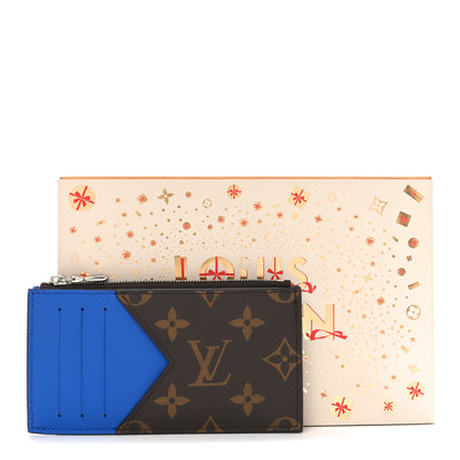 Louis Vuitton Monogram Calfskin Coin Card Holder Indigo Blue 7 of 7