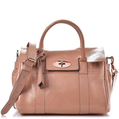Mulberry Wrinkled Patent Small Bayswater Plaster Pink 1 of 9