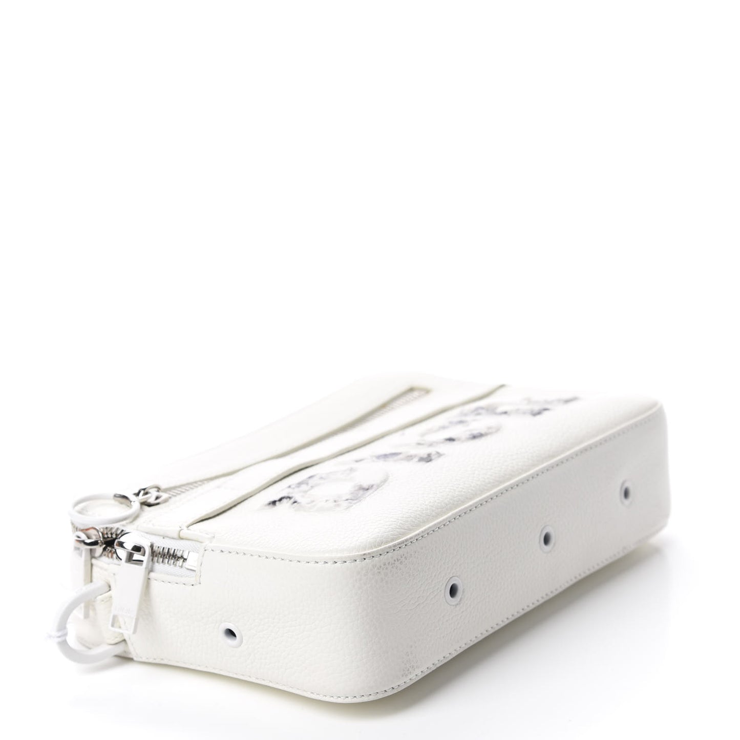 X DANIEL ARSHAM Grained Calfskin Safari Messenger Bag White