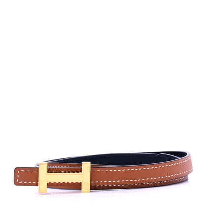 Hermes Swift Epsom 13mm Focus Belt 75 Black Gold 1 of 5