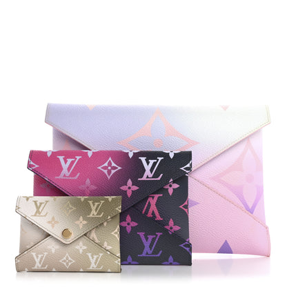 Louis Vuitton Monogram Giant Spring in the City Kirigami Pochette Set Sunrise Pastel Midnight Fuchsia Sunset Kaki 1 of 11