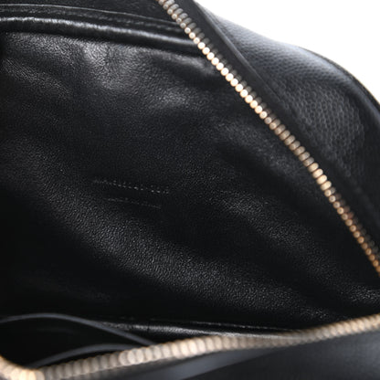 Saint Laurent Grain De Poudre Matelasse Monogram Mini Lou Camera Bag Black 9 of 10