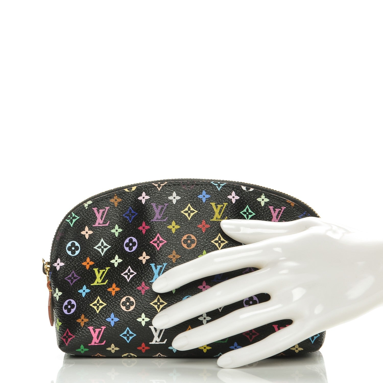 Louis Vuitton Monogram Multicolor Cosmetic Pouch Black Grenade 2 of 7