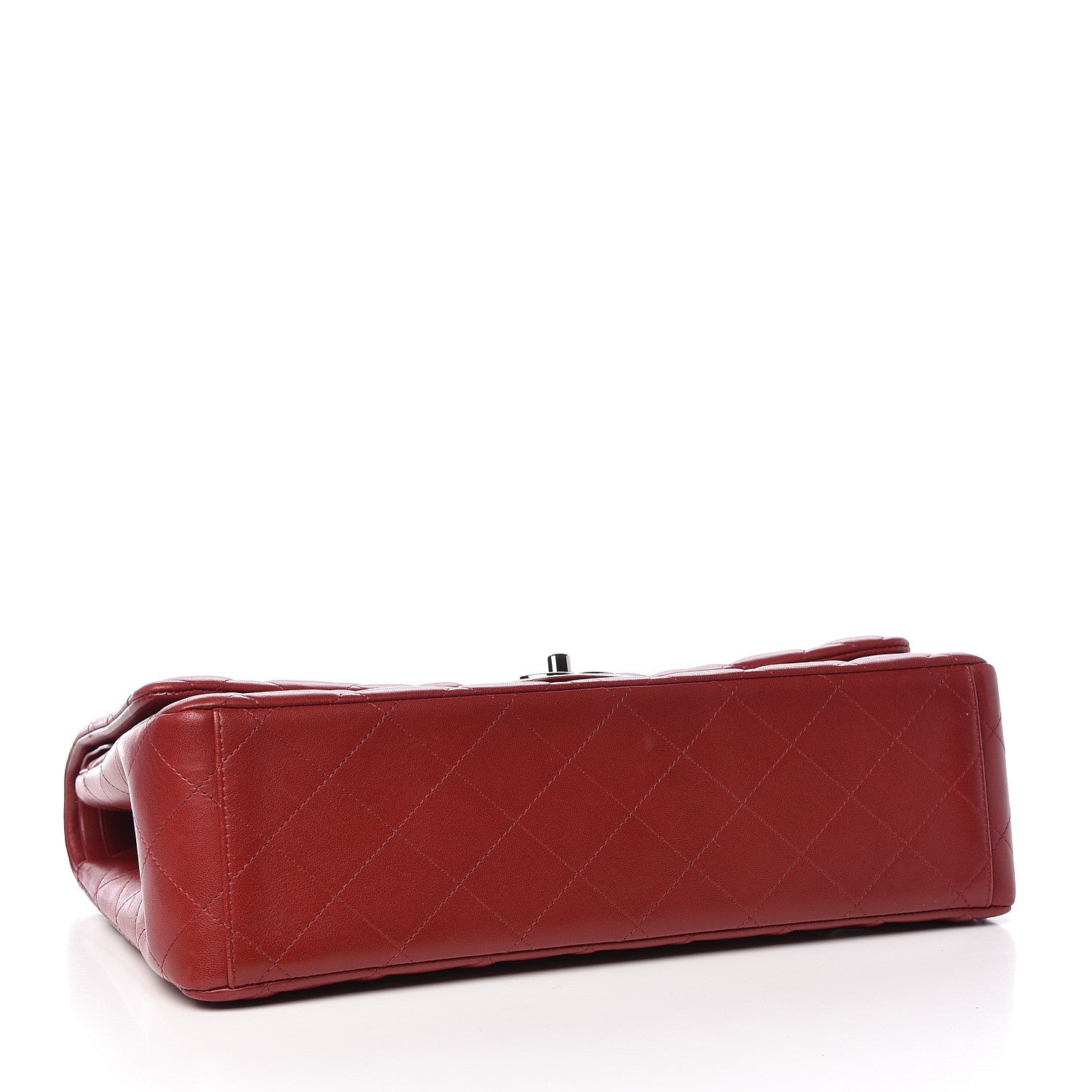 Chanel Lambskin Quilted Maxi Double Flap Dark Red 4 of 14