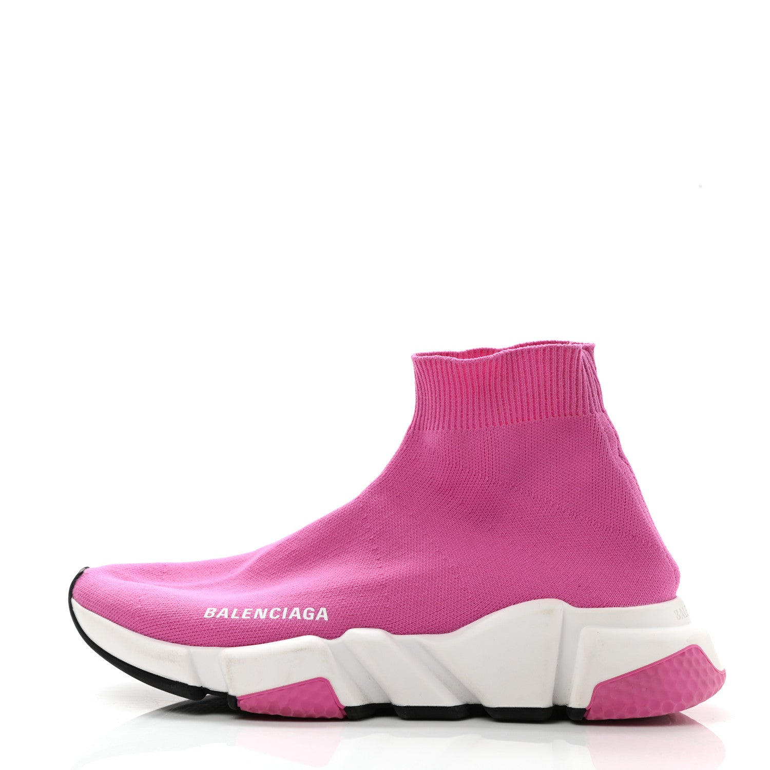 Balenciaga Neoprene Knit Tri-Color Sole Womens Speed Sneakers 37 Pink White Black 1 of 9