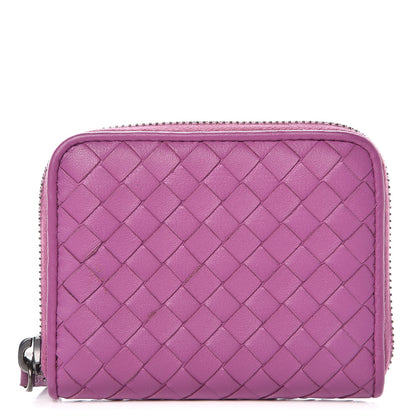 Bottega Veneta Nappa Intrecciato Zip Around Coin Purse Peony 1 of 7