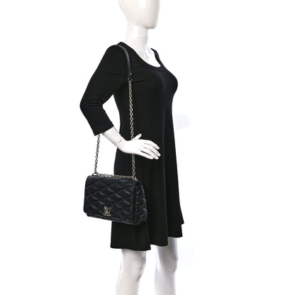 Louis Vuitton Lambskin Malletage GO-14 MM Black 2 of 14