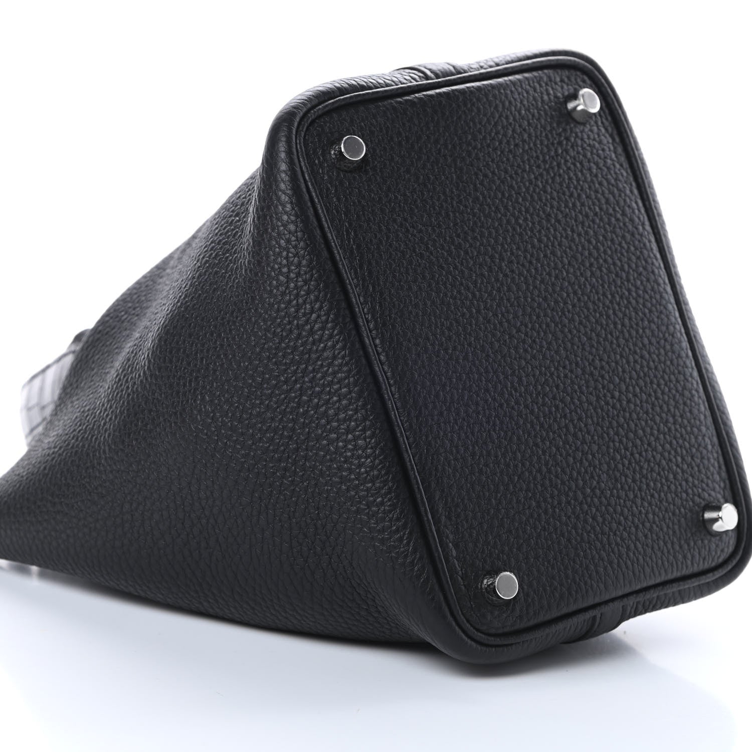 Hermes Taurillon Clemence Matte Alligator Picotin Lock Touch 18 PM Black 9 of 11
