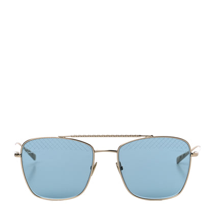 Chanel Metal Pilot Sunglasses 4256 Gold Blue 4 of 6