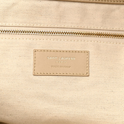 Saint Laurent Nubuck Suede Quilted Maxi Icare Shopping Tote Safari Beige 7 of 12