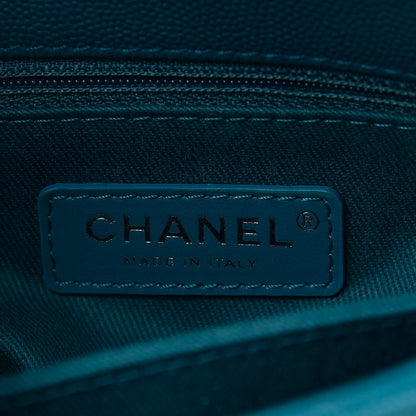 Chanel Caviar Quilted Incognito Extra Mini Coco Handle Flap Dark Turquoise 8 of 11