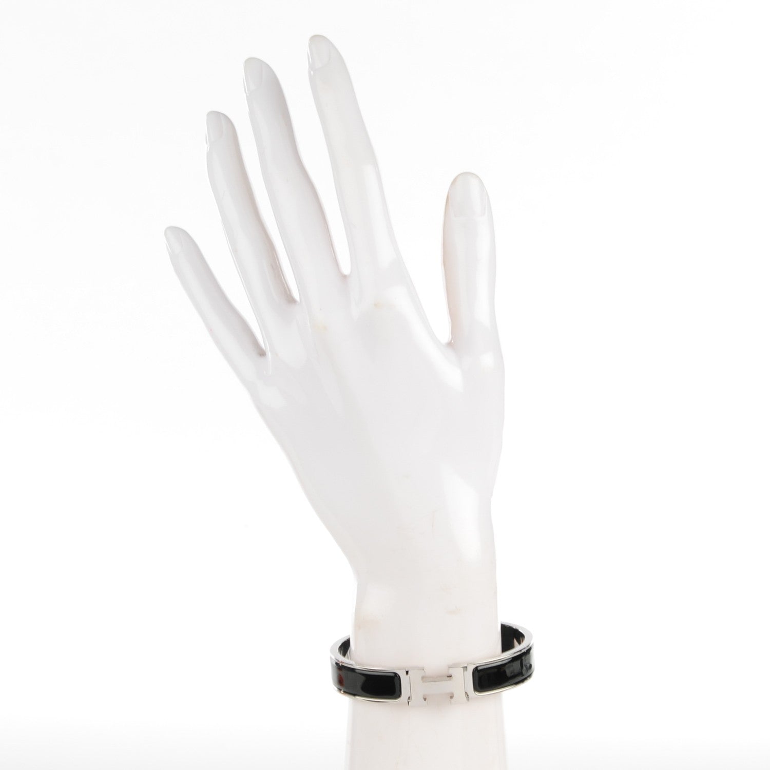 Hermes Enamel Narrow Clic Clac H Bracelet GM Black 2 of 6