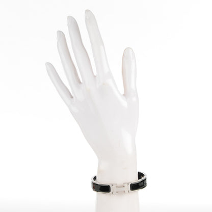 Hermes Enamel Narrow Clic Clac H Bracelet GM Black 2 of 6