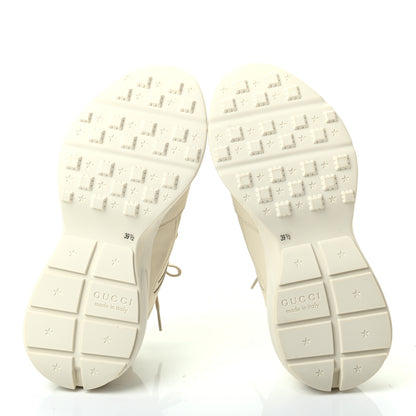 Gucci Calfskin Logo Womens Rhyton Sneakers 39.5 Ivory 5 of 9