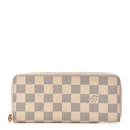 Louis Vuitton Damier Azur Clemence Wallet Rose Ballerine 1 of 12