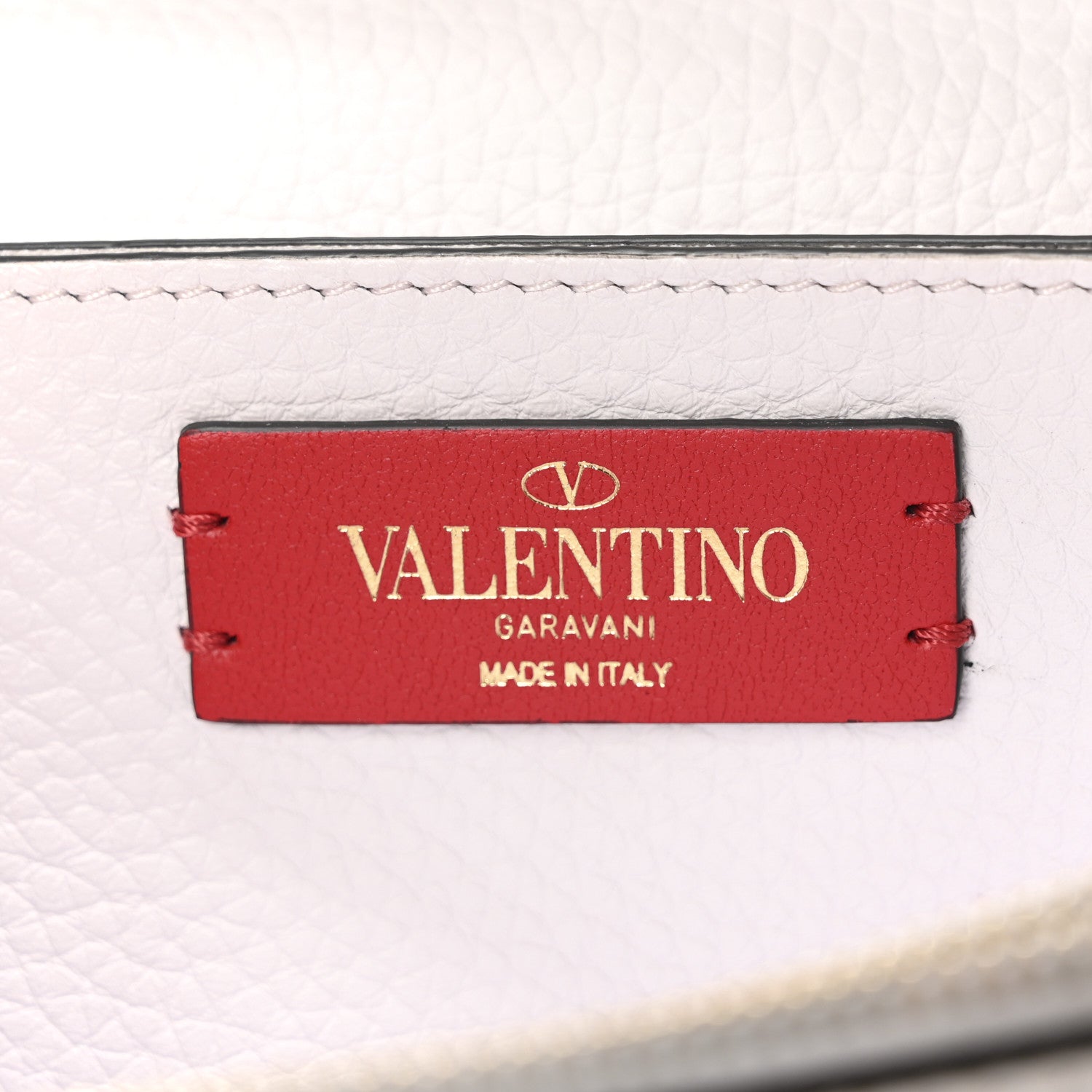 Valentino Garavani Grainy Calfskin Rockstud Chain Pouch White 6 of 9