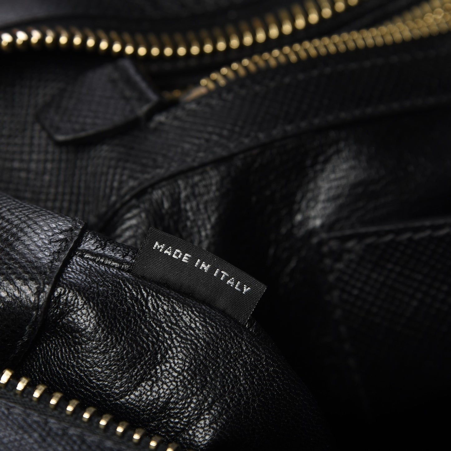 Saffiano Cuir Top Handle Dome Tote Black