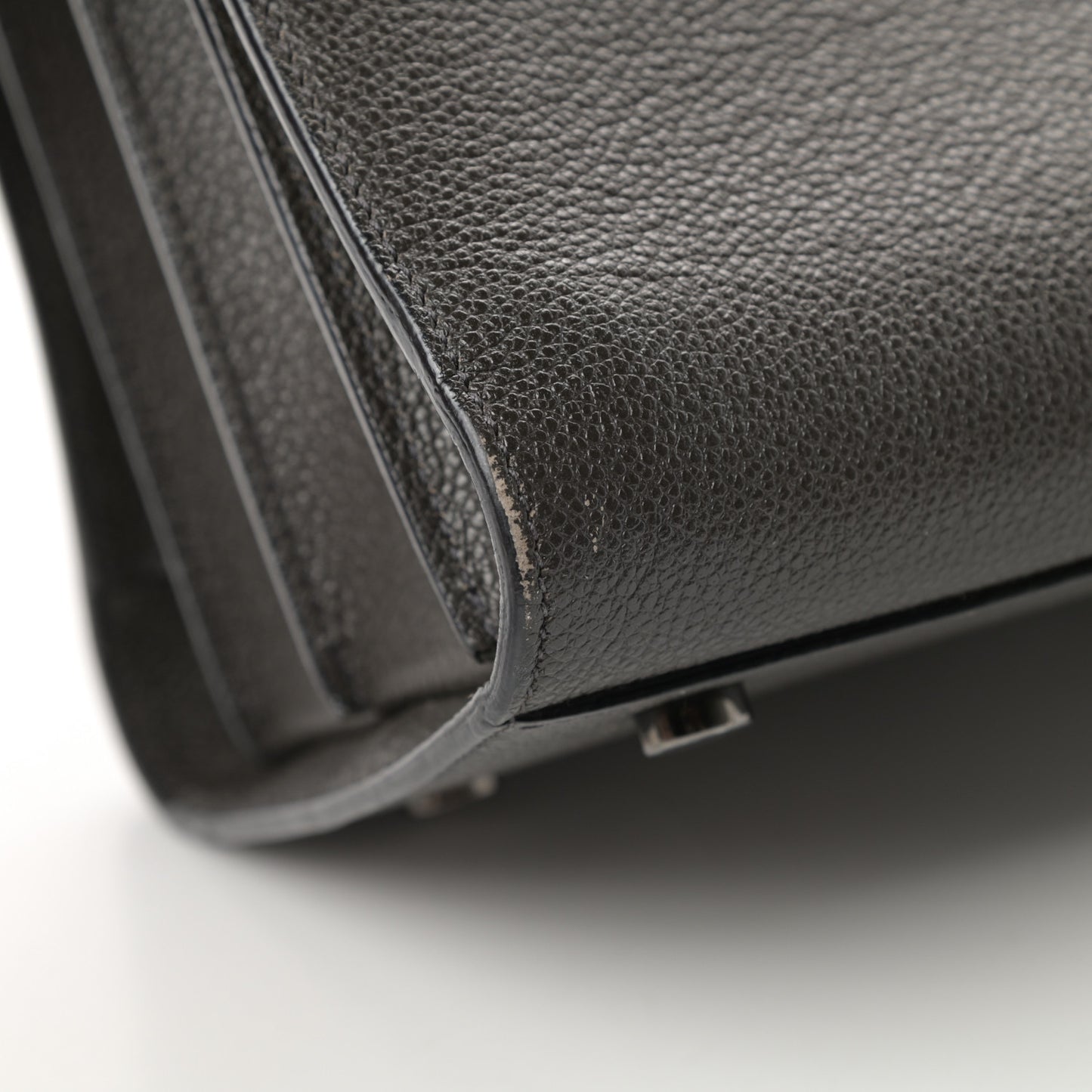 Grained Calfskin Small Sac De Jour Coal