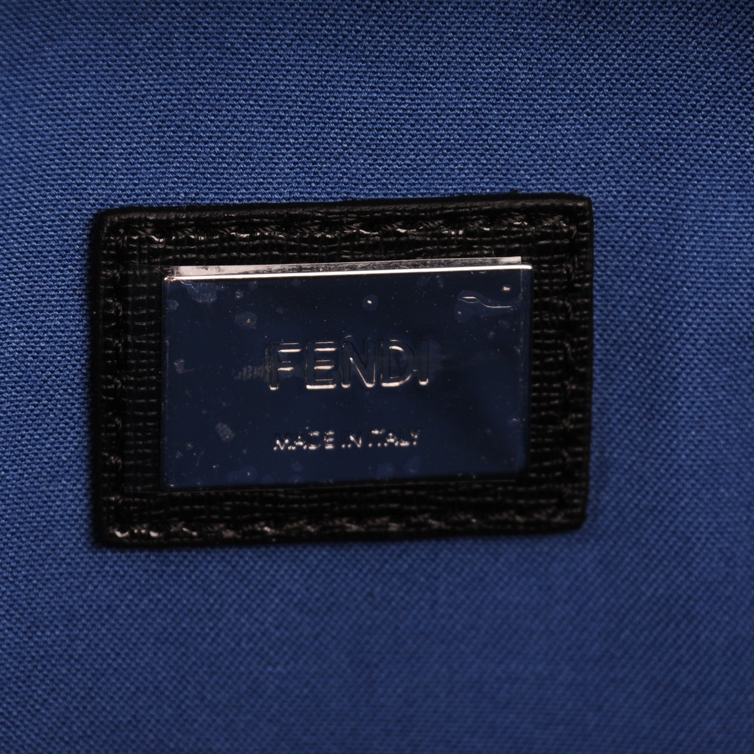Fendi Vitello Elite Cuoio Monster Buggies Medium Roll Tote Black Multicolor Blue Cobalto 7 of 8
